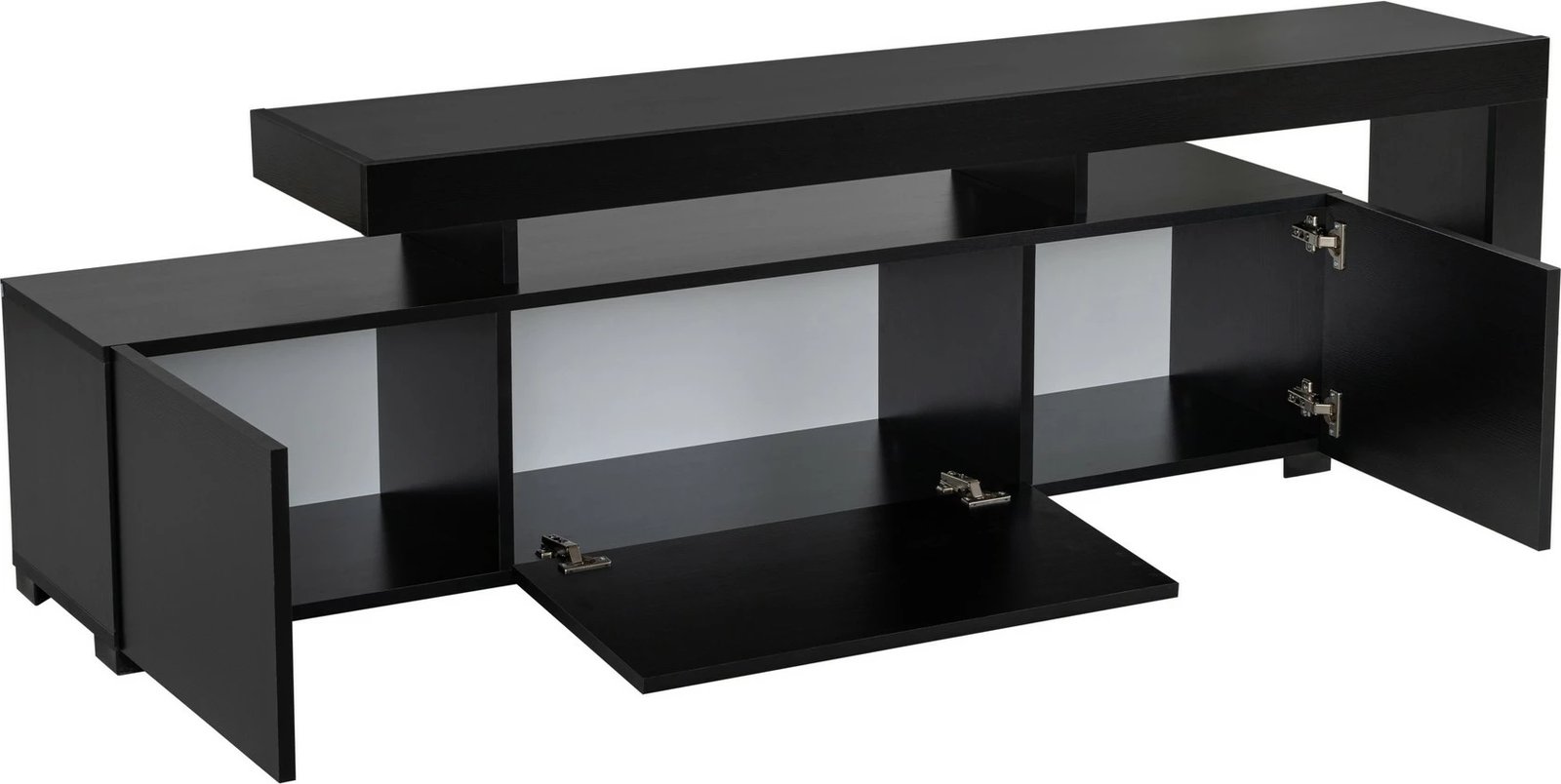 Komodë për TV Hanah Home, Beliz, ngjyrë dru e zezë