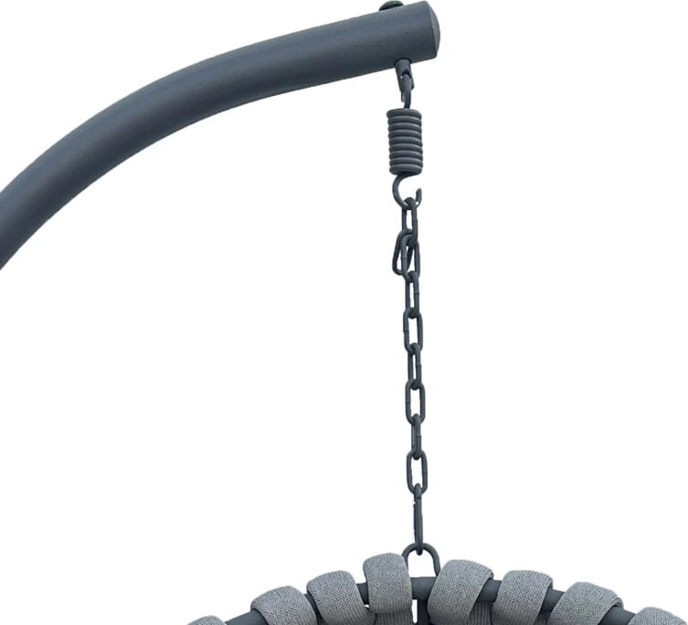 Karrige varëse Makito, bazë metali, ngjyrë gri, 100x105x195 cm
