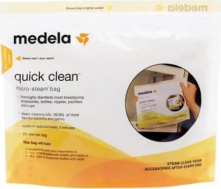 Qese sterilizuese për mikrovalë Medela Quick Clean, uniseks