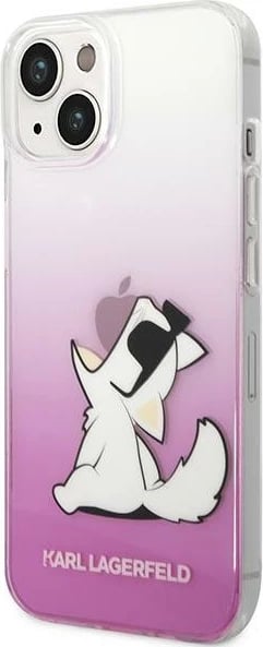Mbështjellës Karl Lagerfeld Choupette Fun për iPhone 14 Plus 6.7", rozë