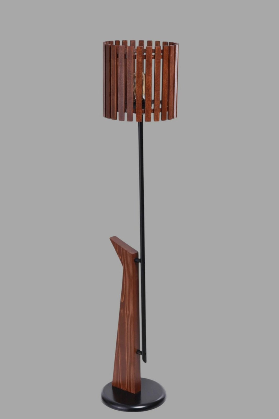 Llambë dyshemeje Opviq, ngjyrë arre dhe e zezë, 8956-5