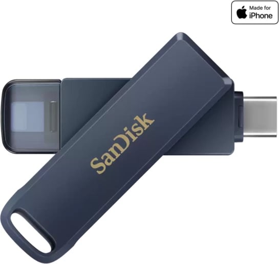 USB memorje SanDisk Phone Drive SDIXD0N-256G-GN6NE 256GB USB-C/Lightning 90MB/s për iPhone/iPad blu-gri