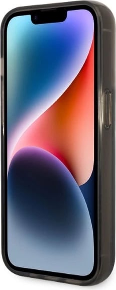 Mbështjellës Karl Lagerfeld Liquid Glitter RSG për iPhone 14 Pro, i zi