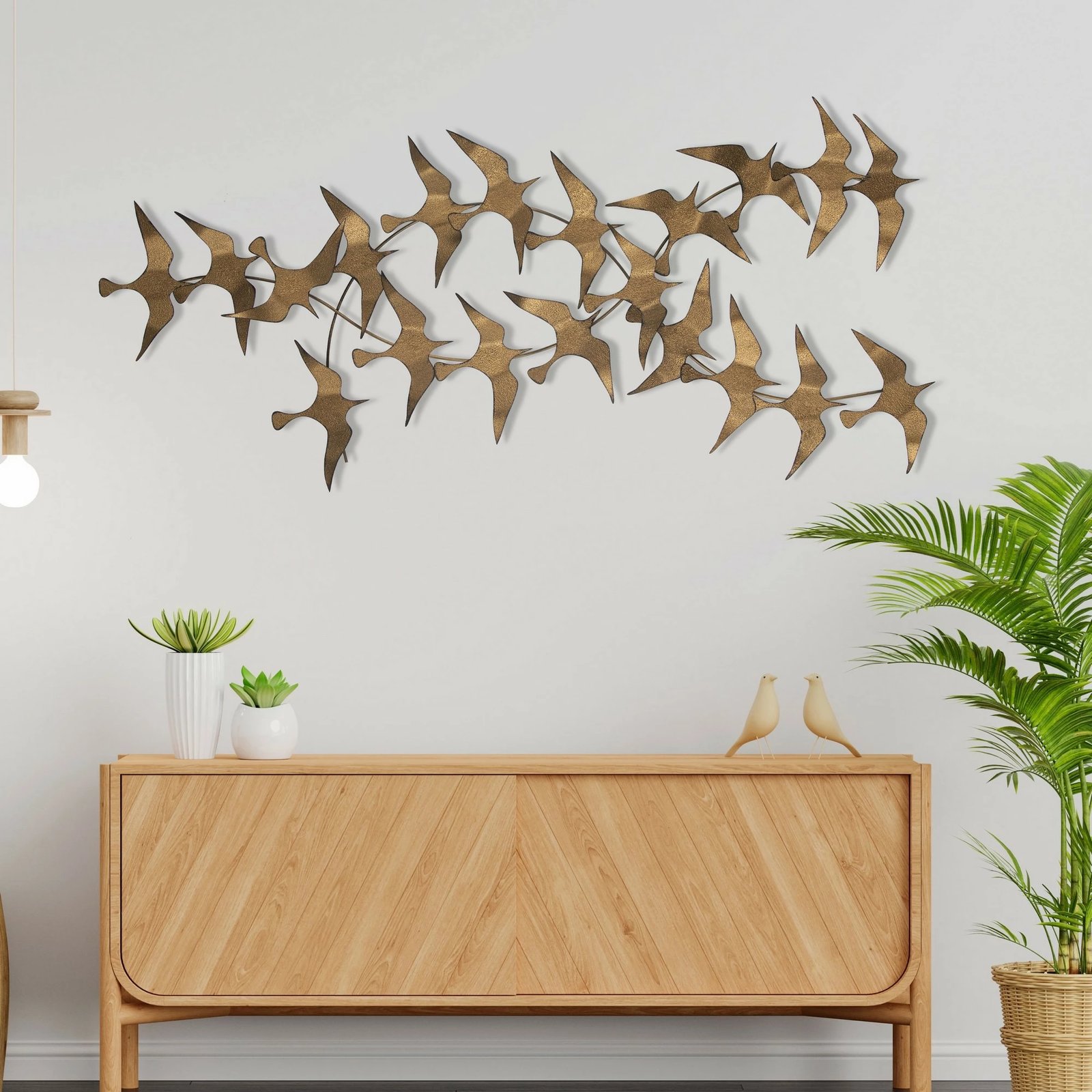 Aksesor dekorativ metalik për mur Wallity, Sahika, shumëngjyrësh, 112x11x50cm