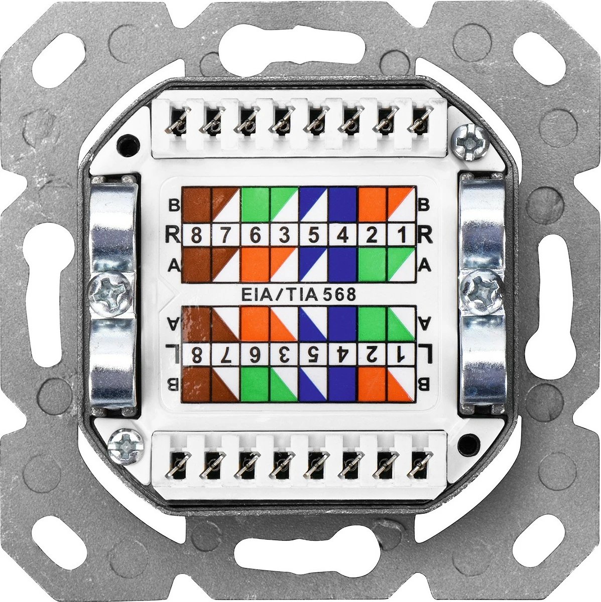 Dozë rrjeti Digitus 2xRJ45 Cat6, e bardhë