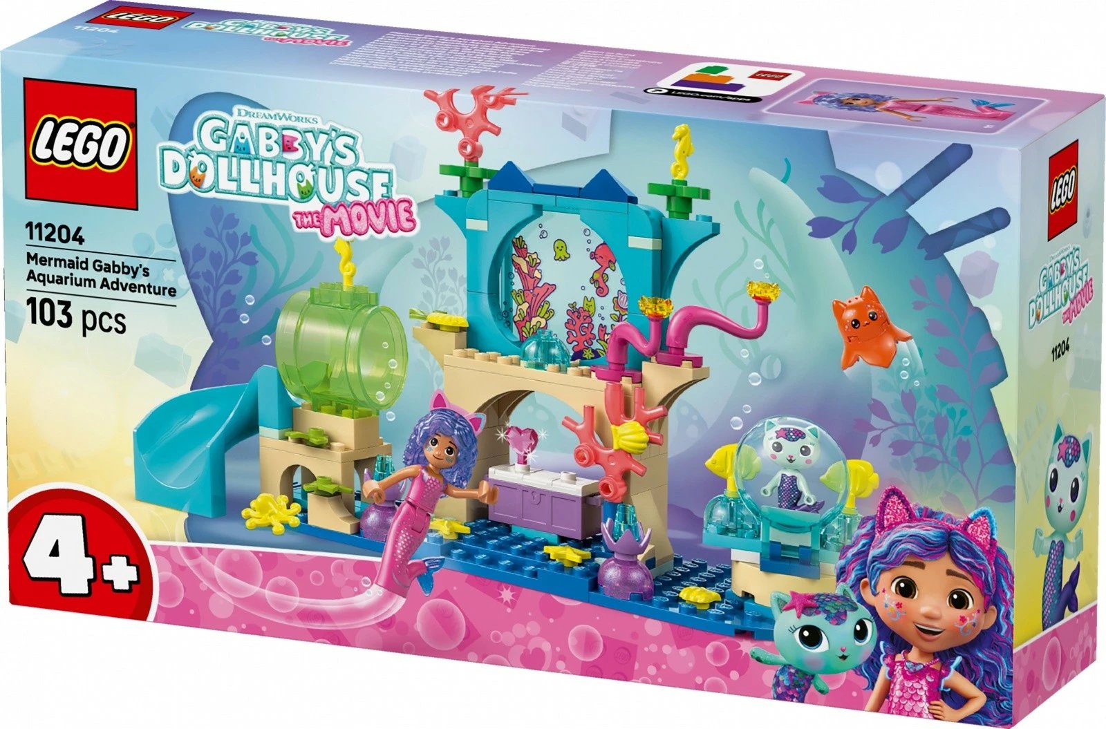 Set LEGO Gabby's Dollhouse 11204, Gabi Mermaid Underwater Adventure, 103 pjesë, shumëngjyrëshe