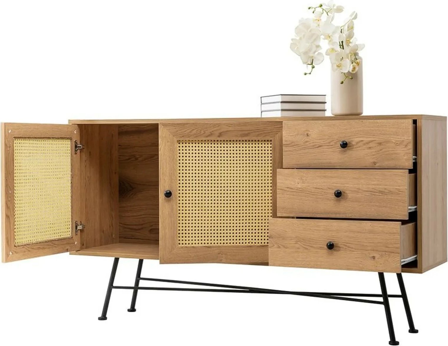 Konsol Nala, ngjyrë natyrale, 160 cm