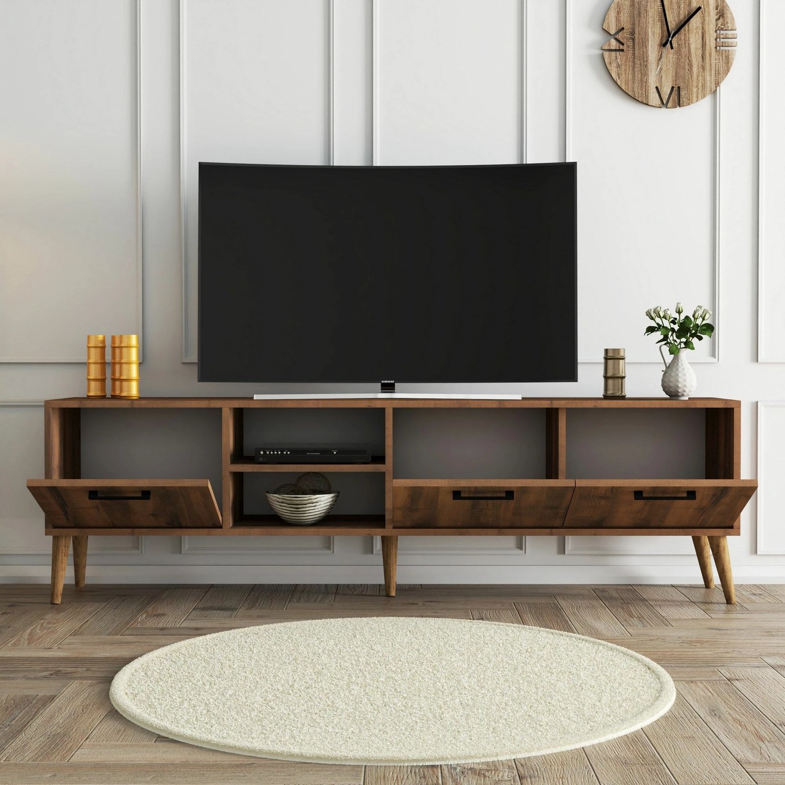 Komodë TV Exxen, ngjyrë arre, 180x53x35cm Komodë TV Exxen, ngjyrë arre, 180x53x35cm