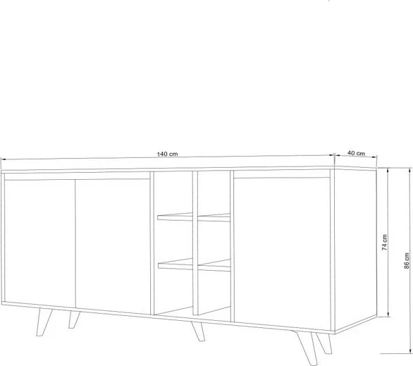 Konsolë Hanah Home, seria Travertine