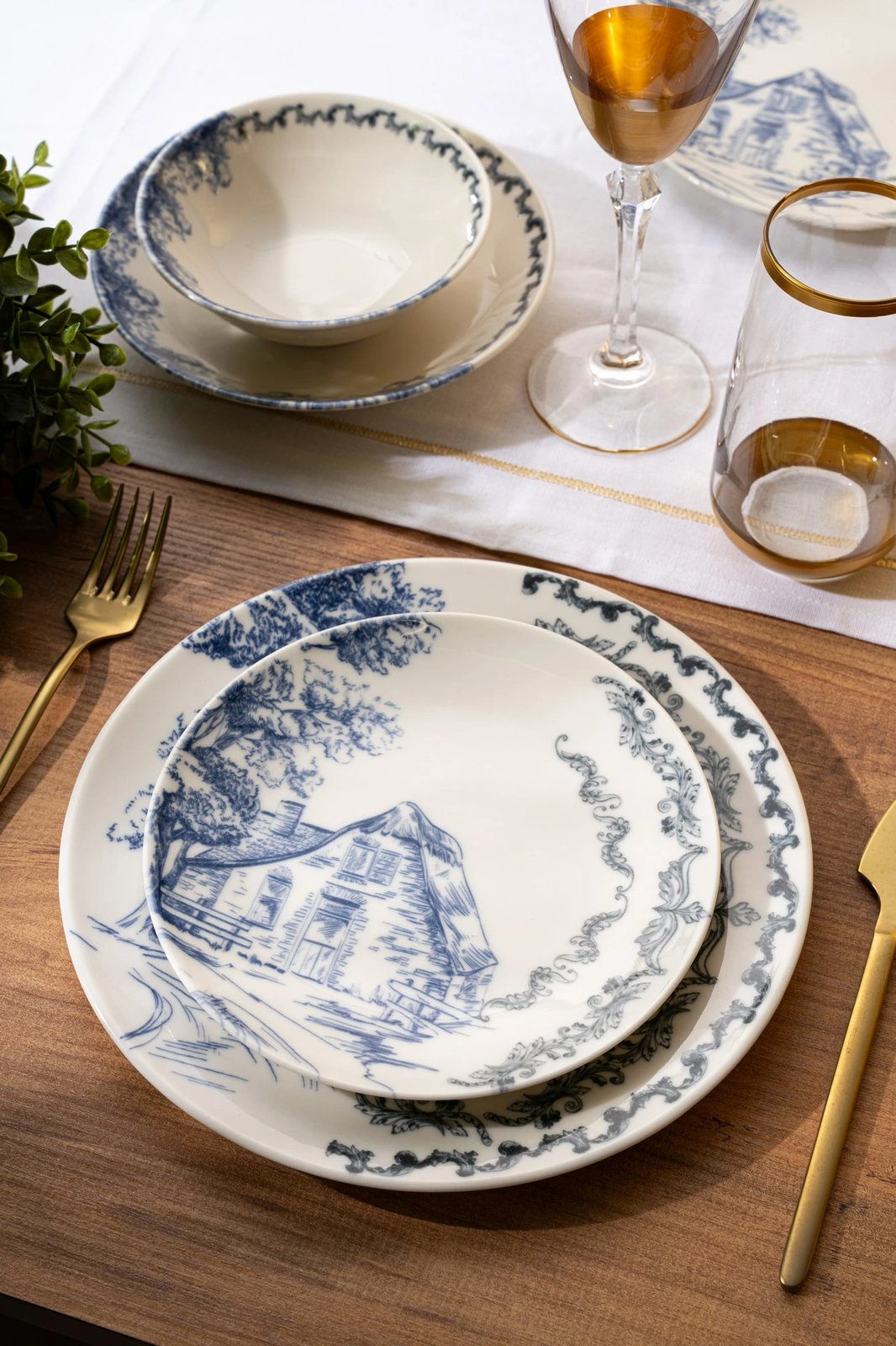 Set enësh për drekë (24 copë), Hermia Concept, KAR24DB1079