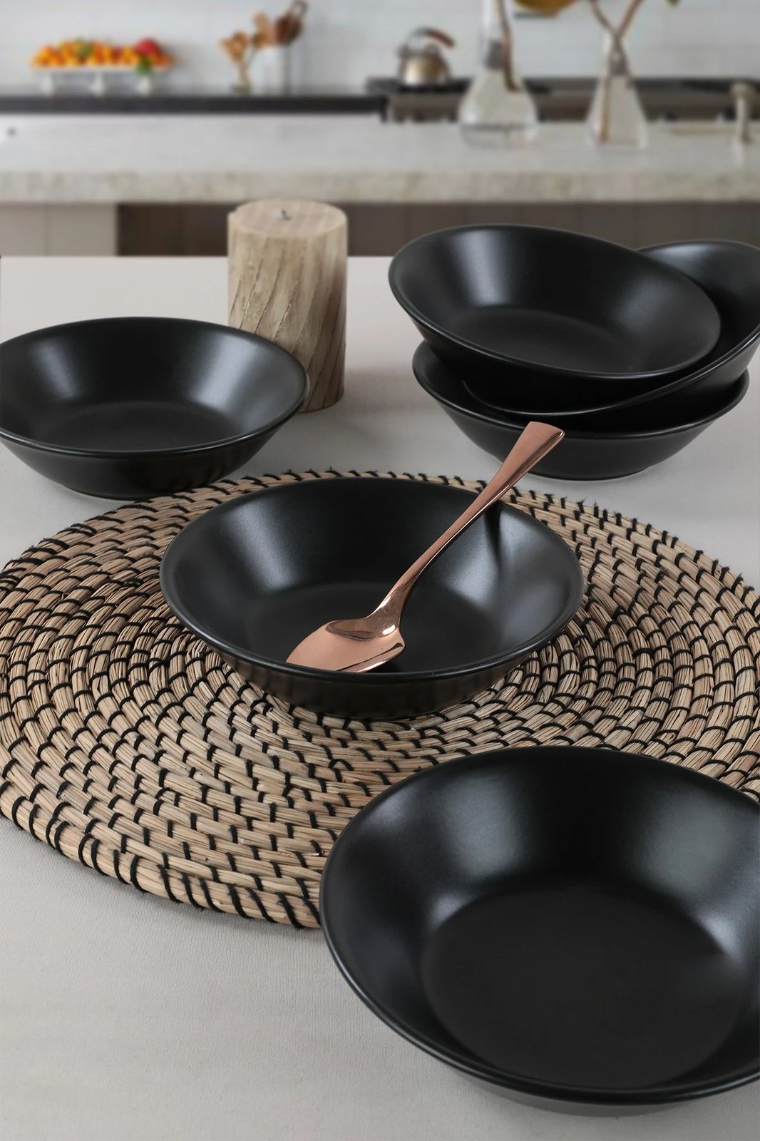 Set pjatash (6 copë), Hermia Concept, ST042306F956A000000MACD700, ngjyrë e zezë