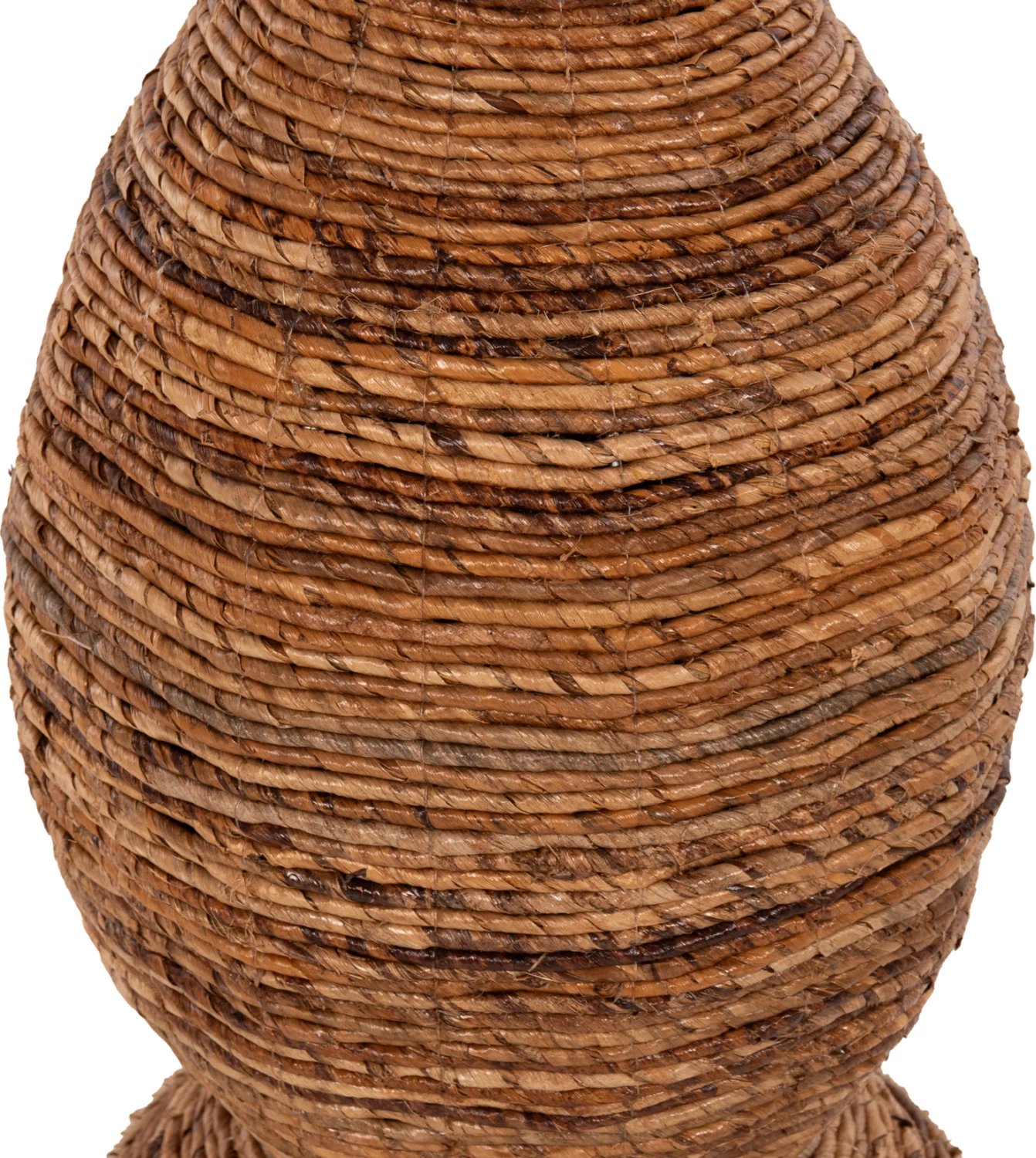 Vazo dekorative për dysheme, fibra banane, ngjyrë kafe, FH7865, Φ35x104H cm