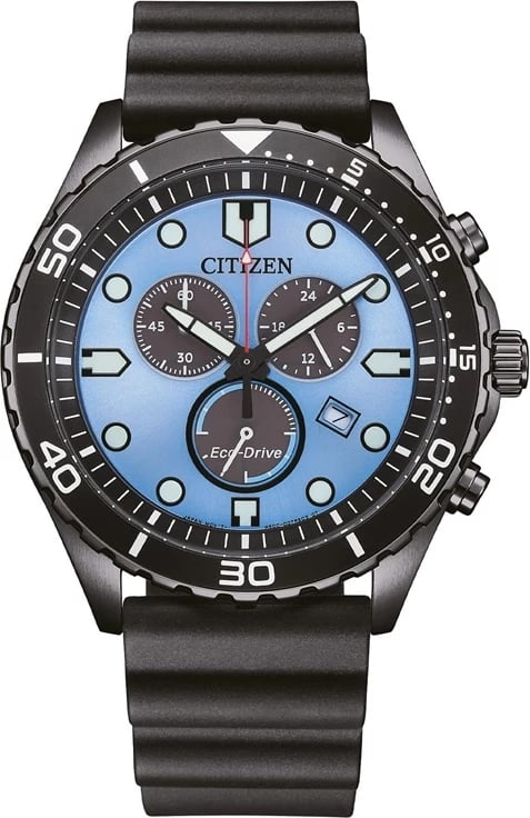 Orë dore CITIZEN CHRONO SPORTY për meshkuj, e kaltër