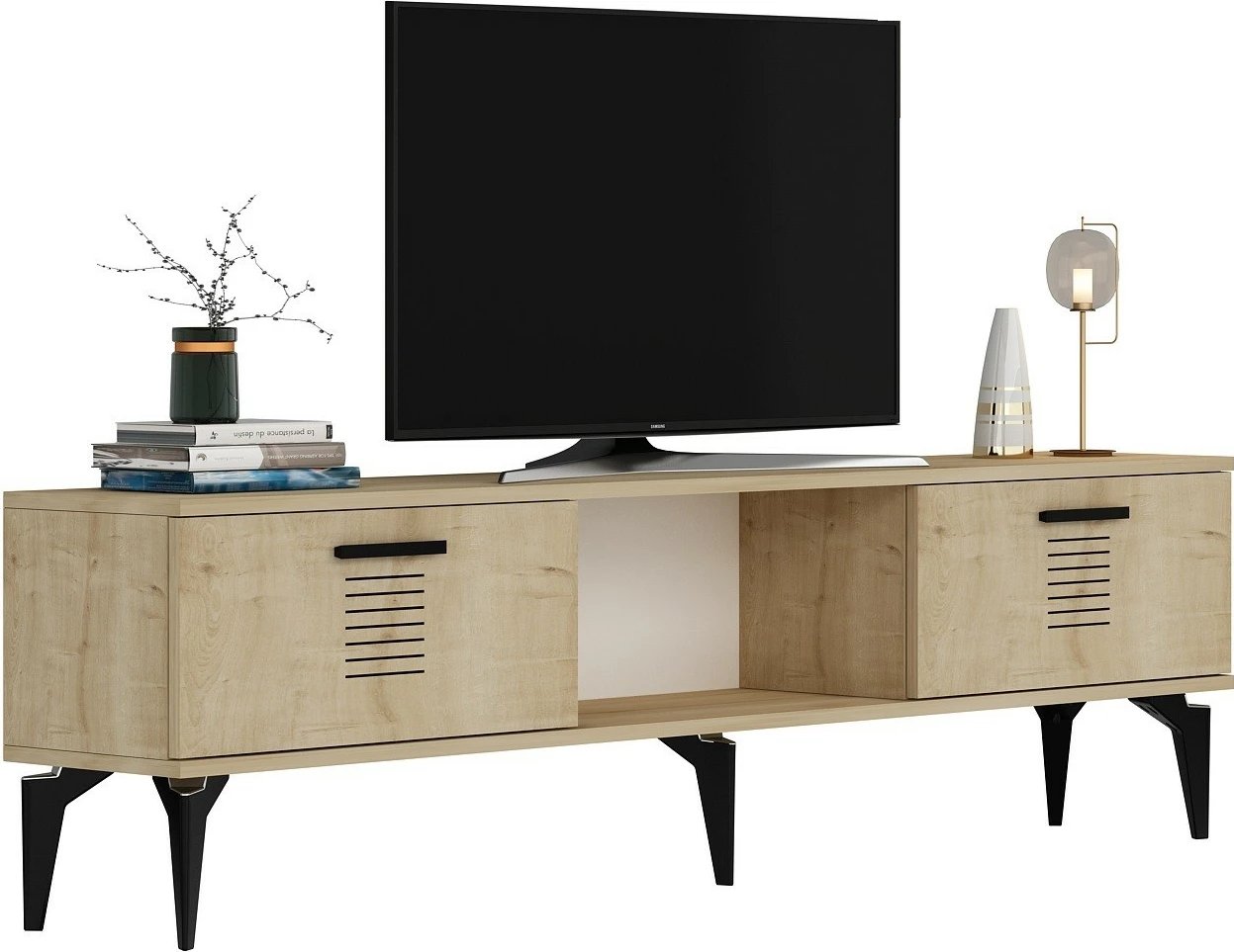 Komodë TV Hanah Home, Asimo, ngjyrë lisi Sapphire Oak