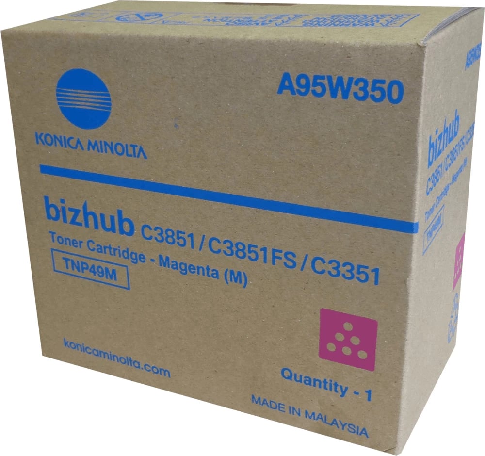 Toner, Konica Minolta, TNP49M / A95W350, rendiment 12000 faqe, magenta