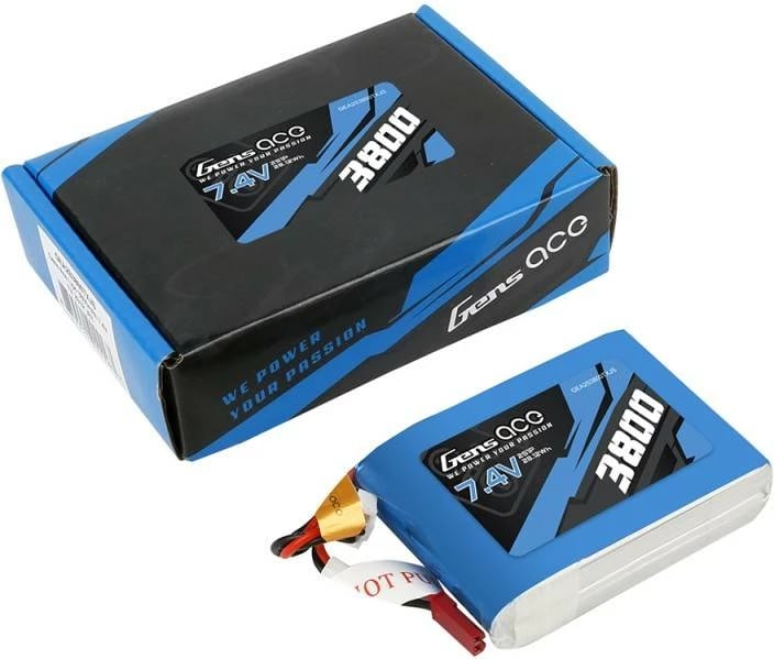 Bateri Gens ace GEA2S3800TXJS 3800mAh 7.4V LiPo, për Taranis Q X7, Blu