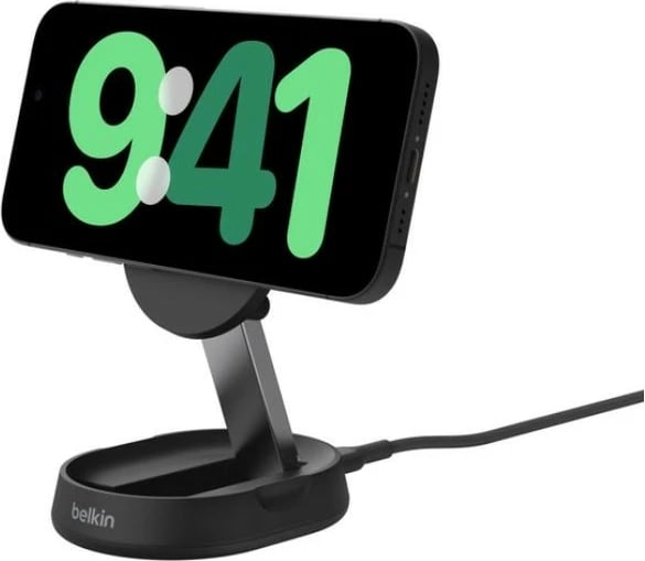 Karikues magnetik Belkin BoostCharge Pro WIA008btBK, 15W, Qi2, i zi