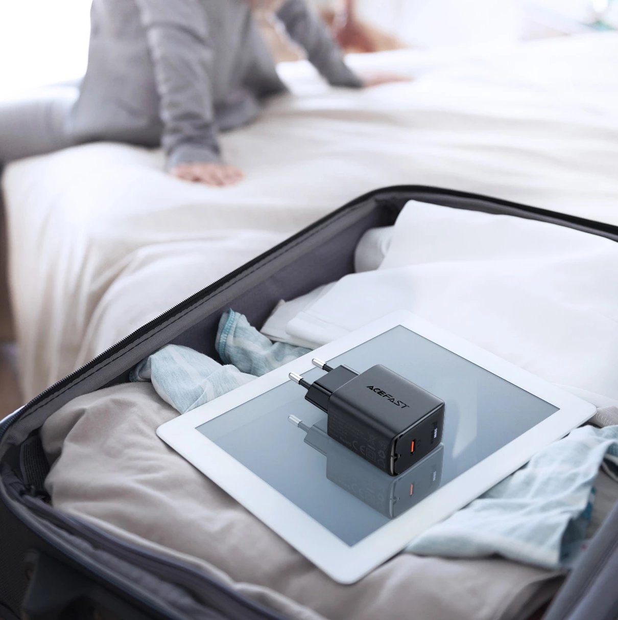 Karikues i shpejtë Acefast A1, USB Type-C, 20W, i bardhë