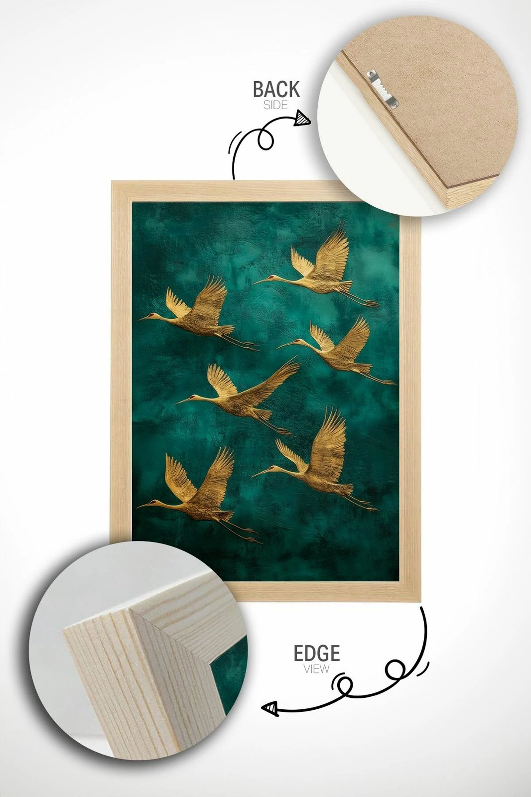 Pikturë dekorative me kornizë, Wallity, Artsrmdl25, shumëngjyrëshe, 33x48cm