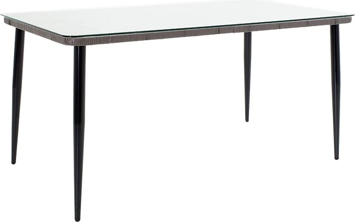 Tavolinë me karrige Naoki 7 pjesë,, pe gri-metal zi