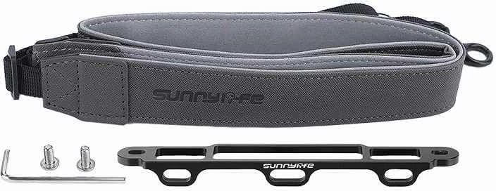 Mbajtës me litar Sunnylife për kontrollues DJI RC MM3-GS389, alumini + lëkurë PU, gri