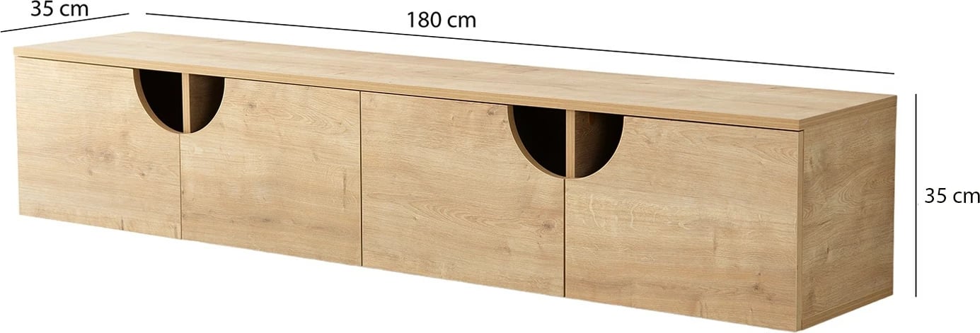 Komodë TV Skye Decor, ngjyrë lisi, Grotte - Sapphire Oak