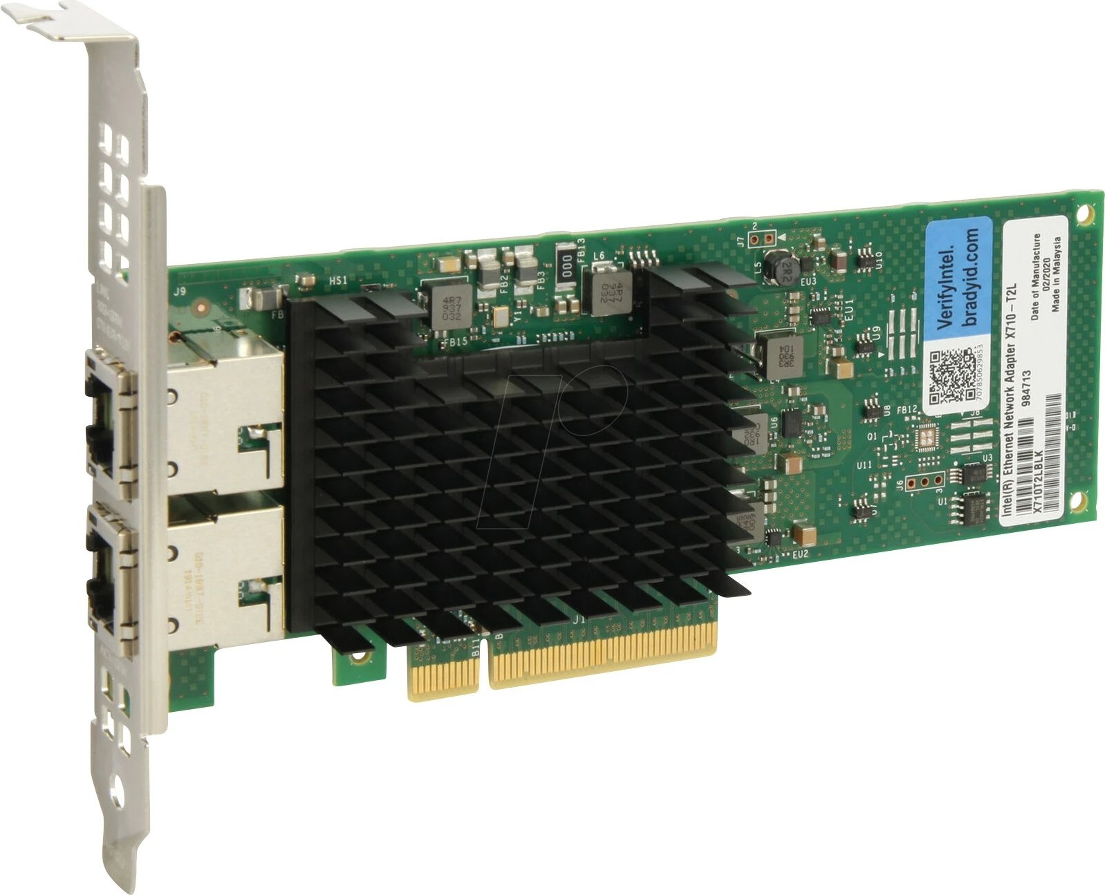 Kartelë rrjeti Intel X710-T2L, PCI Express, Ethernet, 10000 Mbit/s, E zezë, E gjelbër, Gri