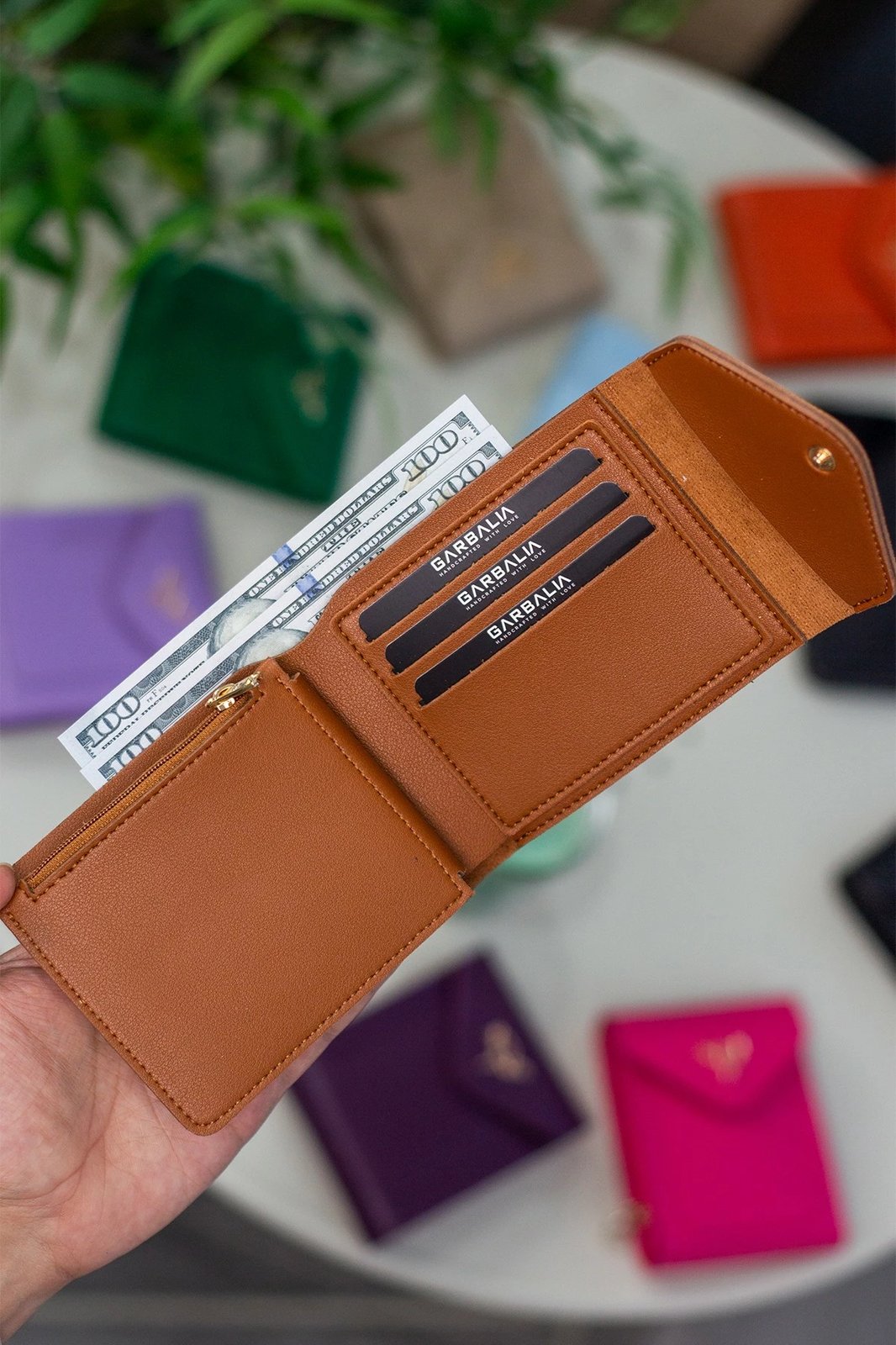 Portofol për gra Zoozie Bags, Peru, ngjyrë kafe e hapur