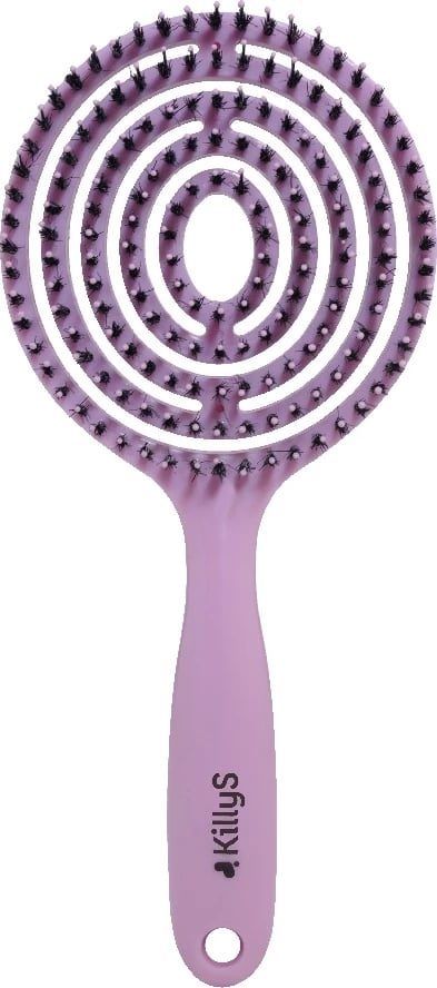Furçë flokësh ovale fleksibile KillyS Flexi Hair Brush për femra pudër rozë 1 copë