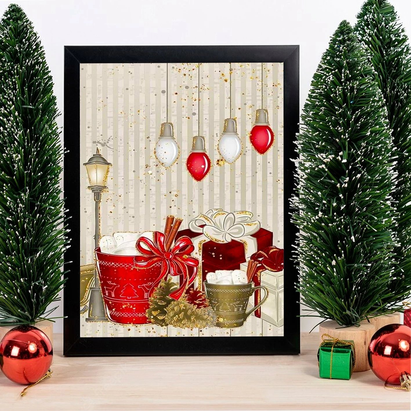 Pikturë dekorative me kornizë, MDF, shumëngjyrëshe, Wallity, SC7436501293239