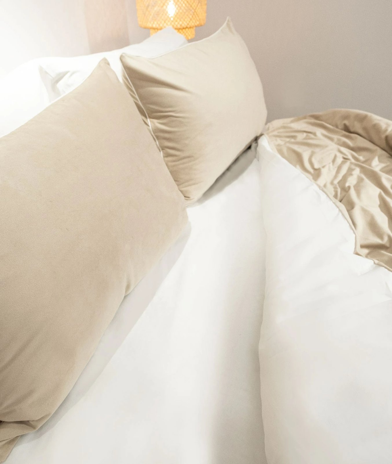 Set mbulesë për jorgan dopio, Linda, ngjyrë mink