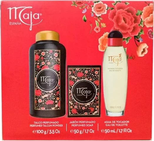 Set dhuratë Eau de Toilette unisex MAJA 50ml + pudër talku 100g + sapun 50g
