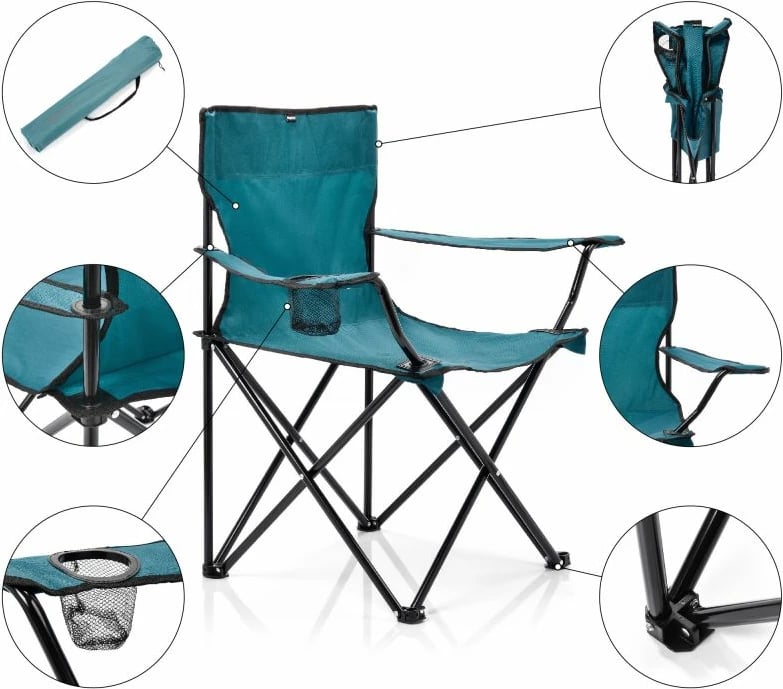 Karrige palosëse Meteor, unisex, blu dhe gjelbër Karrige palosëse Meteor, unisex, blu dhe gjelbër