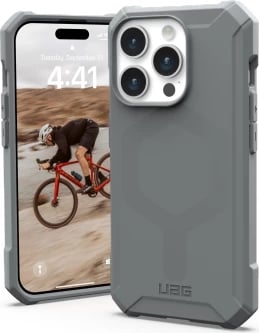 Mbështjellës UAG Essential Armor MagSafe për iPhone 15 Pro, argjendtë