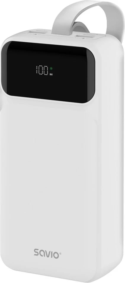 Powerbank Savio BA-11, 30000 mAh, e bardhë