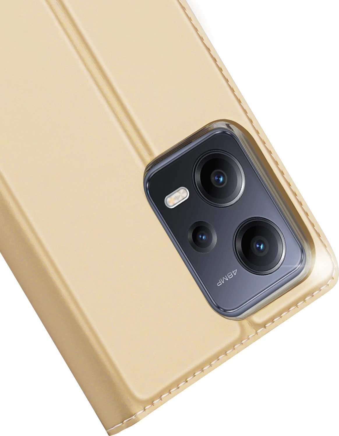 Mbështjellës Dux Ducis Skin Pro për Xiaomi Redmi Note 12 Pro+, me xhep karte, stand, Gold Mbështjellës Dux Ducis Skin Pro për Xiaomi Redmi Note 12 Pro+, me xhep karte, stand, Gold