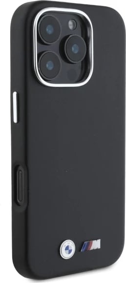 Mbështjellës BMW M Smooth Full Wrapped Metal MagSafe për iPhone 16 Pro Max, i zi