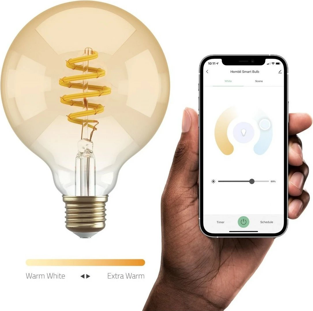 Llambë e mençur Hombli HBEB-0312, Wi-Fi, G95, E27, Gold