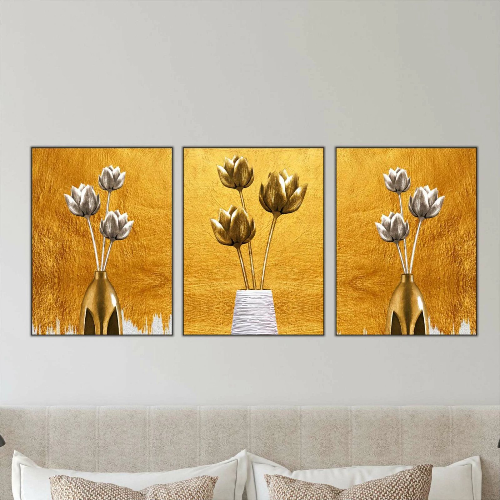 Set pikturash dekorative MDF, shumëngjyrëshe, 3 copë, Wallity, Mdf - 00118