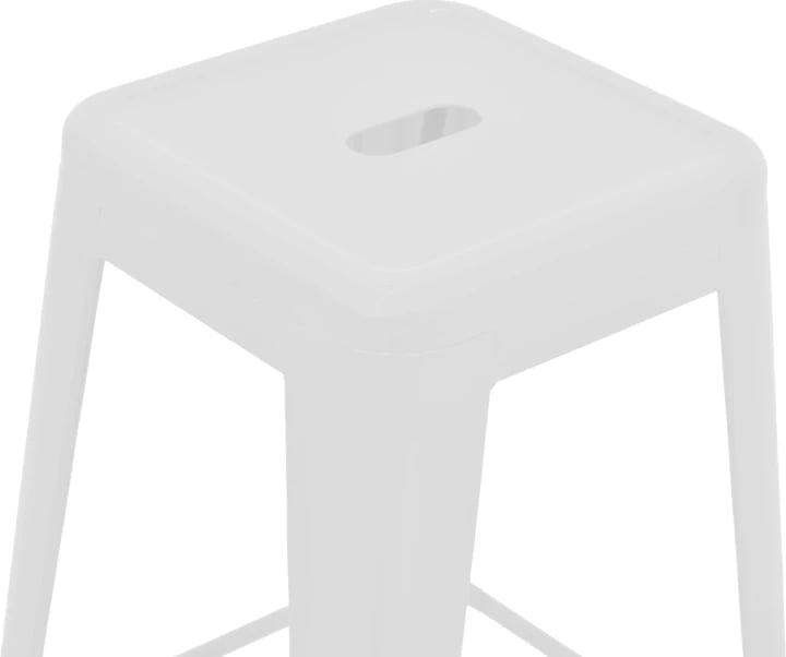 Karrige për bar Utopia, metal, ngjyrë e bardhë mat, 42x42x76cm