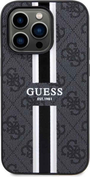 Mbështjellës Guess GUHMP14LP4RPSK për iPhone 14 Pro 6.1", hardcase, MagSafe, zi