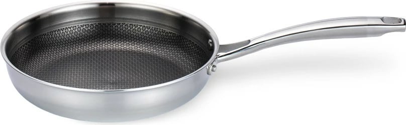 Tigan profesional Feel-Maestro MR-1224-26, 26 cm, çelik inox, jo-ngjitës, argjendtë
