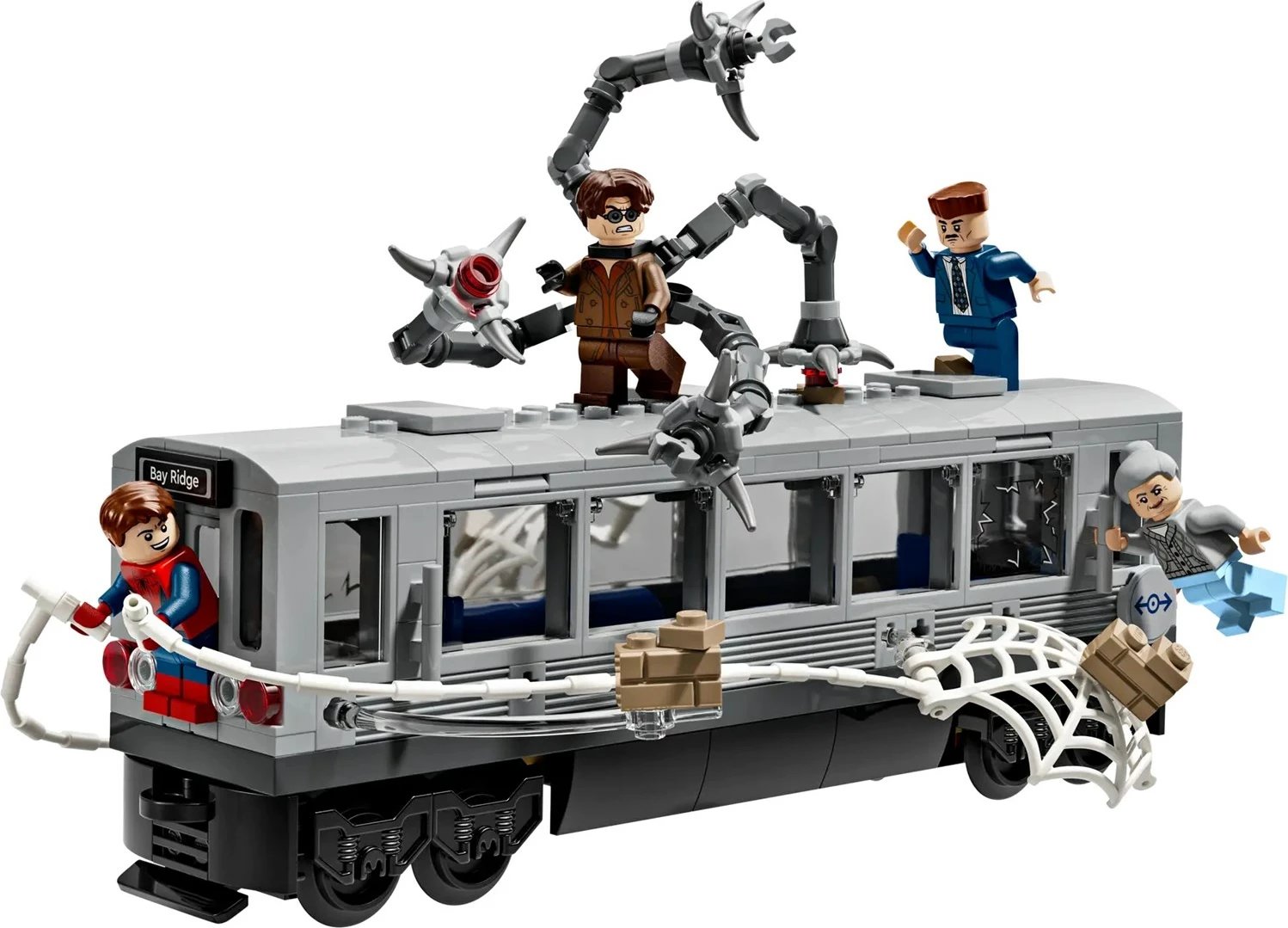 Set LEGO Marvel 76321 Spider-Man vs. Doc Ock Subway Train Scene, 303 pjesë