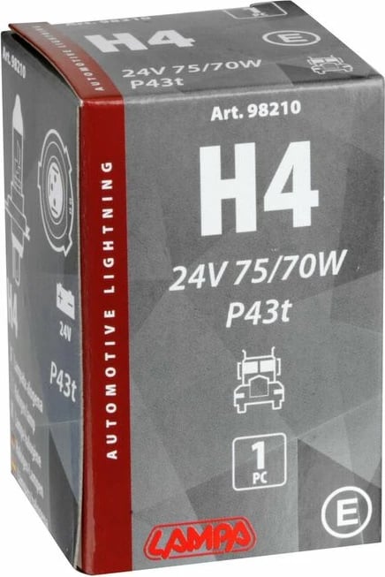 Lampa H4 24v P43t Kuti