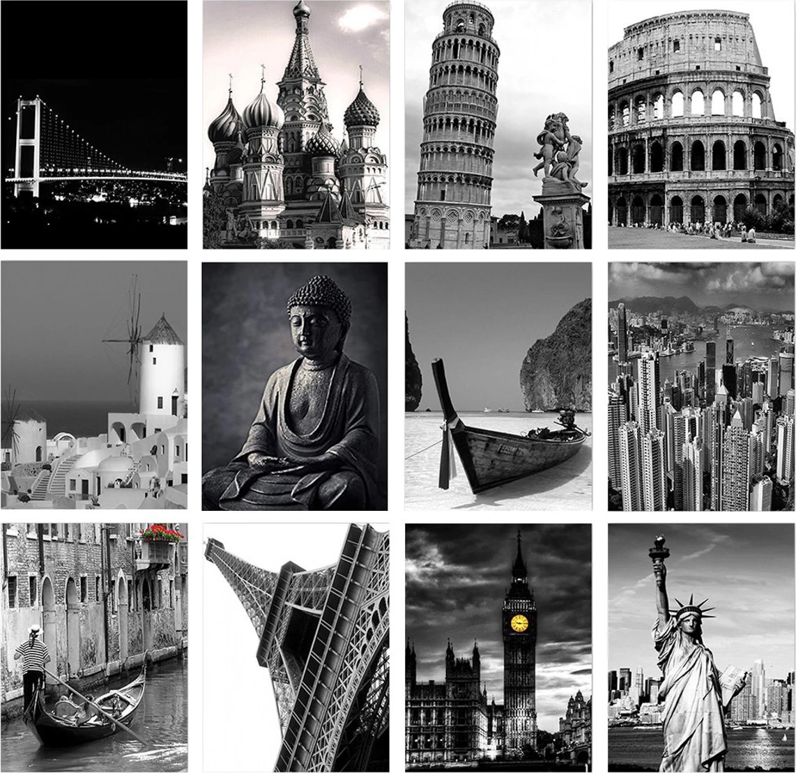 Set pikturash dekorative MDF, shumëngjyrëshe, 12 copë, Wallity, 12MDF12