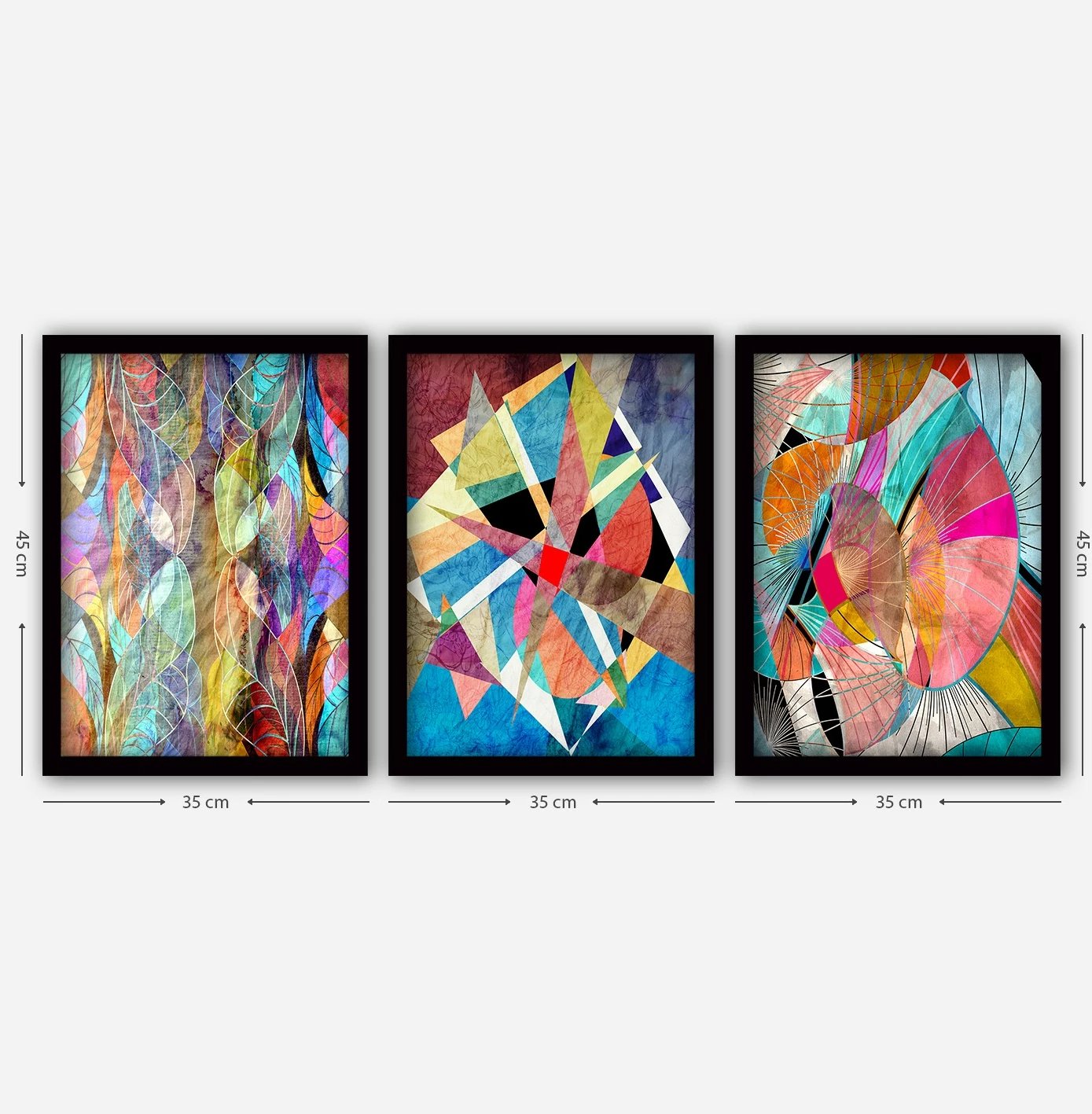 Pikturë dekorative me kornizë (3 pjesë), Wallity, 3SC199