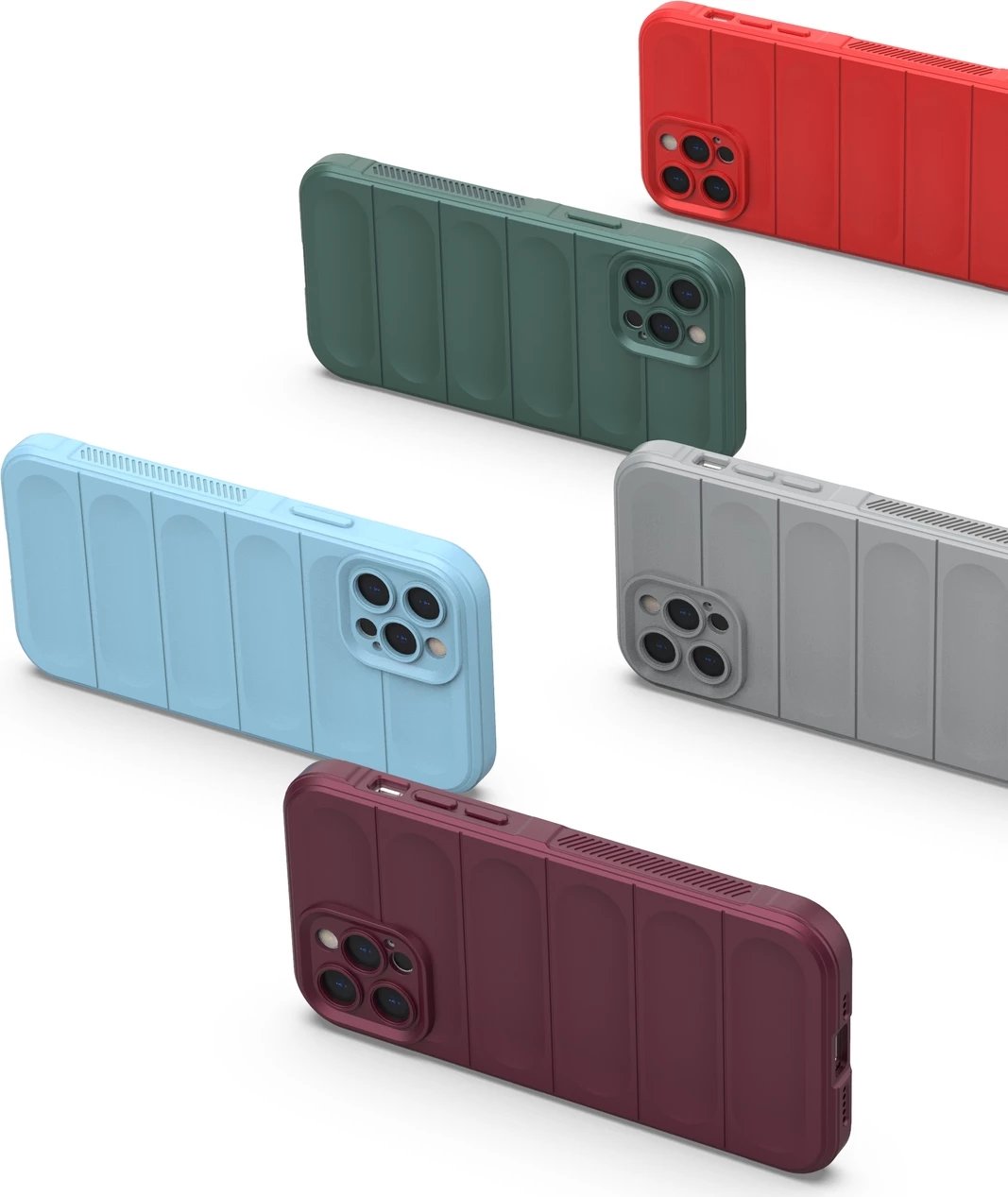 Mbështjellës Hurtel Magic Shield Case për iPhone 12 Pro, fleksibil, i blinduar, i kuq