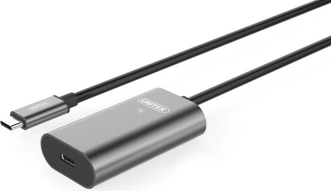 Kabllo zgjatës aktiv USB Type-C Unitek U305A, 5m, E zezë/Gri