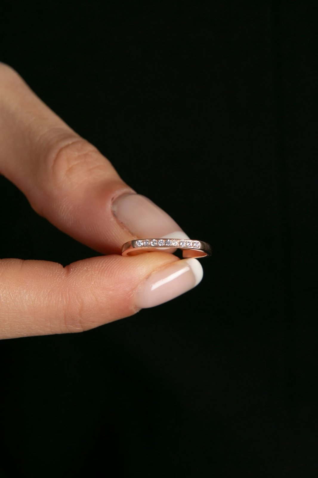 Unazë argjendi Elika, ngjyrë ari rozë, FA182942R