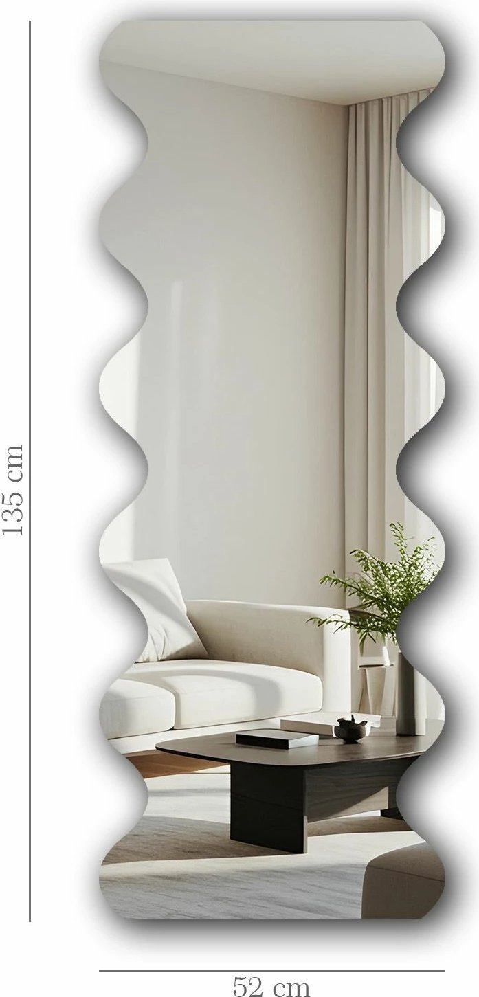 Pasqyrë dekorative Skye, shumëngjyrëshe, 52x135cm, 52135Ayna-006